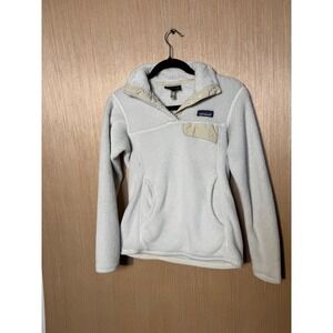 Patagonia Womens Re-Tool Snap-T Fleece Pullover XS Linen White Polartec